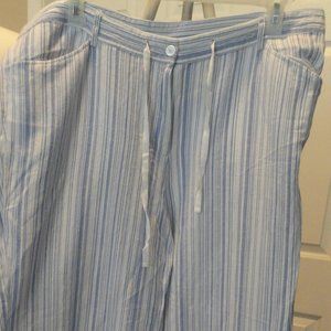 Lane Bryant Wide Leg Linen Blend Pants 18/20 New